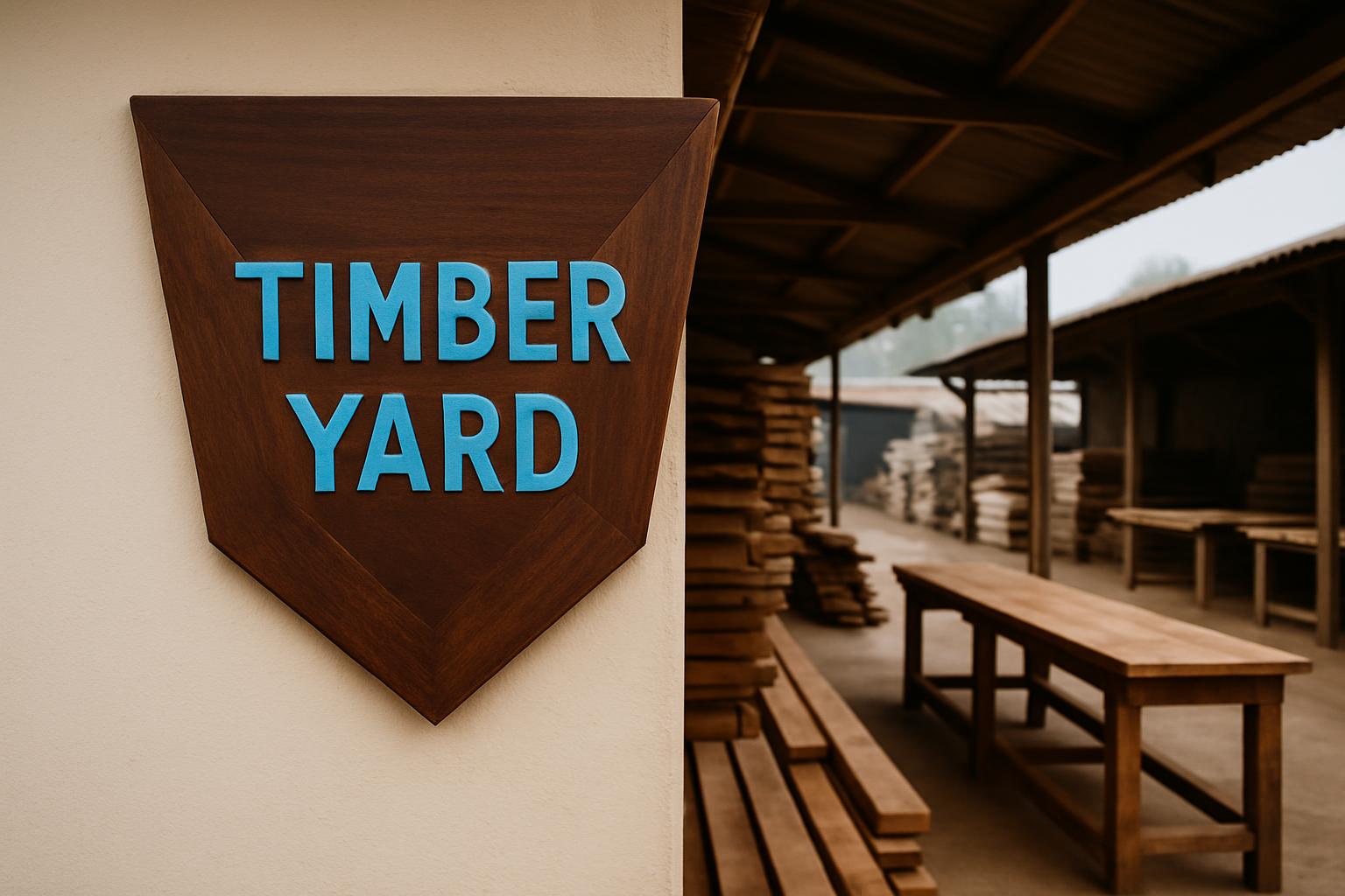 Wood signage